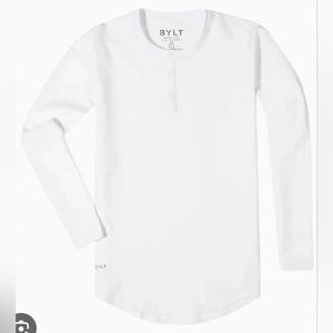 BYLT DROP CUT L/S LUX HENLY . SIZE XXL. WHITE. ATHLEISURE.